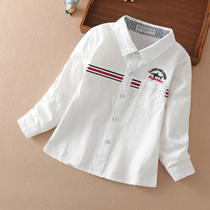 College style childrens clothing boys shirt 2021 new small boy cotton shirt childrens autumn and winter thin long-sleeved top