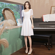 Niche evening dress Womens French dress Short banquet Summer summer engagement High set light luxury Usually wear dresses