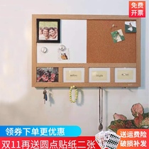 Home note board hanging wall whiteboard hanging non-perforated magnetic writing board cork board message board rewritable