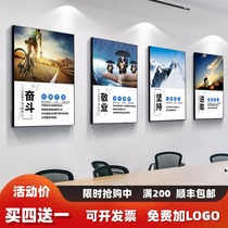 Office inspirational decoration painting company corporate culture background wall conference room corridor simple modern frameless hanging painting