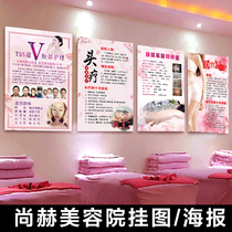 720 Sunhope beauty Salon TVS facial care Warm palace weight loss head therapy introduction Advertising poster poster decorative painting