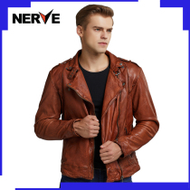 NERVE motorcycle leather jacket racing jacket jacket mens motorcycle riding clothing Four Seasons wind-proof warm and fall-proof summer