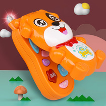 Childrens mobile phone toy flip one-year-old baby puzzle early education Music 1 baby can bite simulation phone 0-year-old girl