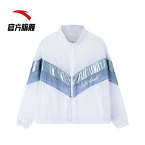 Anta coat women 2021 spring new waterproof clothes casual windproof cardigan stand neck coat sports trench coat women