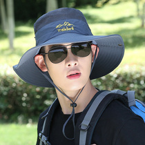 Hat Mens summer sun visor Outdoor breathable sunscreen hat Male Cycling hat Fisherman hat Mountaineering fishing Sun hat