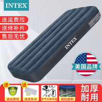 INTEX air mattress inflatable mattress double home padded single folding bed outdoor lunch break easy portable bed