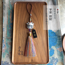 Pure silver Merchants Cat Car Hung On-board Hanging Accessories Good Stuff High-end Mesh Red Car Pendant Handmade Original Safety Car Ornament