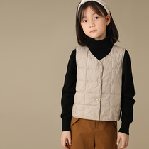 Hua tooth childrens clothing autumn and winter new products male and female childrens parent-child 90 white duck down vest warm inner vest
