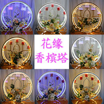 2021 new wedding props champagne tower Candlestick wedding iron decoration wine tower Luminous Cup Tower geometry
