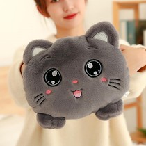 2021 new hot water bag charging explosion-proof cute plush hand-warming girl belly warm baby winter removable wash