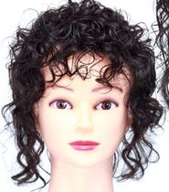 Middle-aged hair repair wig Female real hair bangs wig sheet cover white hair overhead hair repair sheet
