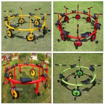 Childrens multi-person rotating car tricycle Kindergarten special stroller Three or four people Six people eight people bicycle rotating car