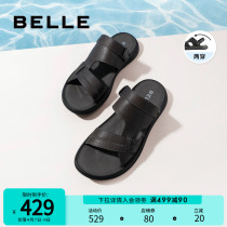 Thyme Shoes Summer New Mall with Bull Leather Casual Beach Sandals Outside the trendy 7ER01BL1