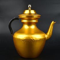 Ghee tea pot National characteristics Tibetan water supply pot Oil pot Gold aluminum pot Tibetan style decorative household single pot