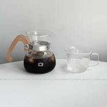About life_Japanese classic re-engraved coffee pot hand punch heat-resistant glass pot one person drinking ins small kettle
