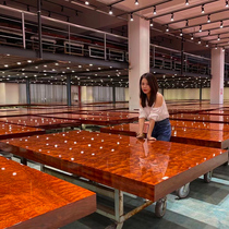 Bahua solid wood large plate tea table Okan tea owner's desk simple new Chinese ebony tea table conference table clearance