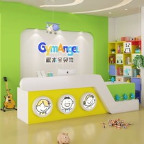Kindergarten childrens card bar bar early education counseling center Paint front desk tutoring class training institution cashier
