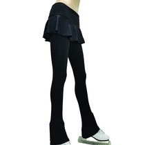 Childrens figure skating training pants children plus velvet skating training pants performance clothing anti-drop hip skirt pants 0831m