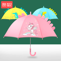 Childrens Umbrella Kindergarten Baby male and female child children student cartoon to school small umbrella light dinosaur unicorn umbrella
