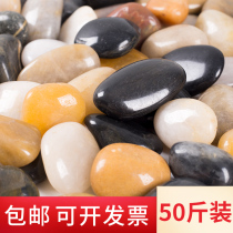 50 pounds pebbles rain stone rough stone Household natural stone Garden paving garden fish tank landscaping soft warm stone