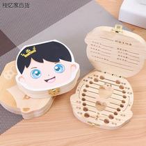 2022 Ji tooth box lanugo storage box tooth milk tooth souvenir making milk boy girl baby gift solid wood teeth