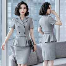 Professional suit Womens summer thin suit skirt fashion temperament beautician manager work clothes Jewelry shop tooling