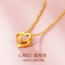  Birthday gifts for girls friends wives marriage Valentines Day confession gifts double hearts gold love necklaces