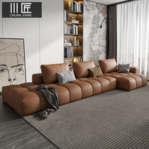 Sichuan craftsman fabric sofa nano disposable three-proof technology cloth large and small apartment living room combination Italian light luxury design