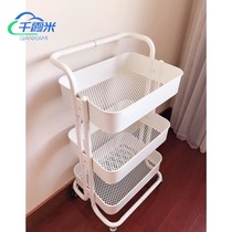 Three-layer kindergarten morning inspection cart movable wheeled trolley beauty salon barber shop frame embroidery