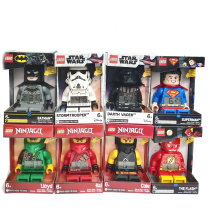 Lego alarm clock clock watch Batman Superman Mirage ninja Spider-Man White Bing childrens toy paparazzi