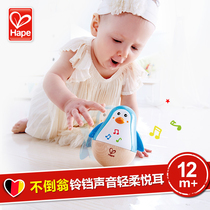 Hape Music Penguin Tumbler Toys Baby 6-12 Months Puzzle Children Bell Sound Design New Product