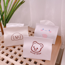  ins wind Korean cute bear tissue cover foldable car waterproof and dirt-resistant pumping carton girl heart teddy