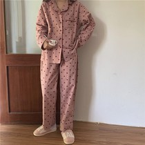 2021 new pajamas Womens Spring and Autumn long sleeves thin Korean cute cartoon winter summer tide home clothes two-piece set