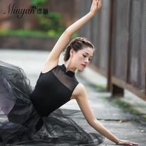 Black collar ballet training clothes female basic training body clothes art test shows thin and tall crotch gymnastics teacher dance high-end