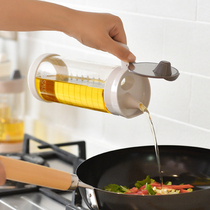 Japanese glass oil bottle household kitchen European soy sauce bottle oil tank large capacity with graduated oil bottle anti-leakage
