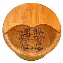 Health soak foot basin household foot bucket acupoint massage foot bucket solid wood pedicure barrel constant temperature foot wash bucket