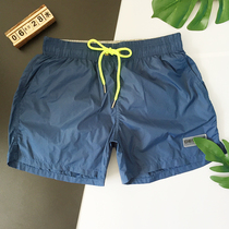 Mens beach shorts solid color swimming trunks loose Beach beach pants light fabric comfortable lining Tide brand