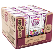 Spot full box of Japanese imported kagome vegetable juice fruit and vegetable juice grape mixed fruit 12 bottles
