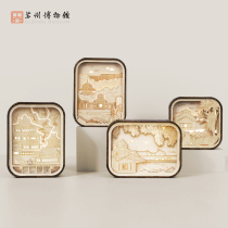 Suzhou Museum Wood Small Night Light Bedroom Rechargeable Companion Sleeping Light Small Night Light Girlfriend Bestie Birthday Gift