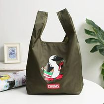 Small and medium size dark green folding shopping bag nylon handbag environmentally friendly lunch box bag lunch bag cartoon