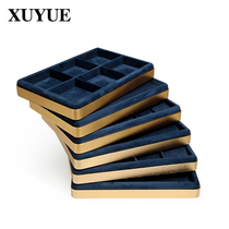 Xuyue new metal blue pallet jewelry tray jewelry tray jewelry tray Jewelry necklace display plate ring storage plate