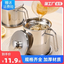 Household stainless steel oil pot large capacity filter oil bottle large oil storage tank household kitchen supplies seasoning storage lard