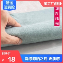 Pure cotton encrypted thickened old rough cloth sheets single cotton and linen three-piece summer mat linen cotton linen sheets