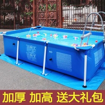 Canvas swimming pool Household small adult outdoor children into a bracket Super court inflatable-free household folding thickened water fish