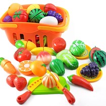 Childrens boy cake kitchen utensils cut set vegetables fruits and vegetables cut toys food cut fruit cooking puzzle