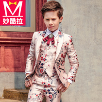 Boy suit suit suit three-piece flower girl dress fashion handsome show little gentleman children suit