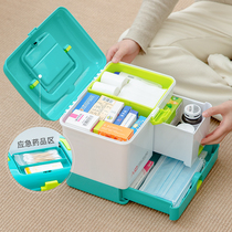 Medicine box Japan imported household large-capacity medicine storage box Family First Aid Kit medical box emergency medicine box