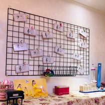 Small room renovation supplies Wall grid Wall decoration shelf Barbed wire damage occlusion Dormitory photo wall