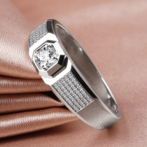 18K platinum diamond ring men Diamond ring custom platinum ring wedding ring luxury luxury luxury atmosphere Shanghai style fashion