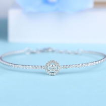18K platinum diamond bracelet female Real Diamond luxury group inlaid with diamond bracelet custom platinum rose gold gift jewelry